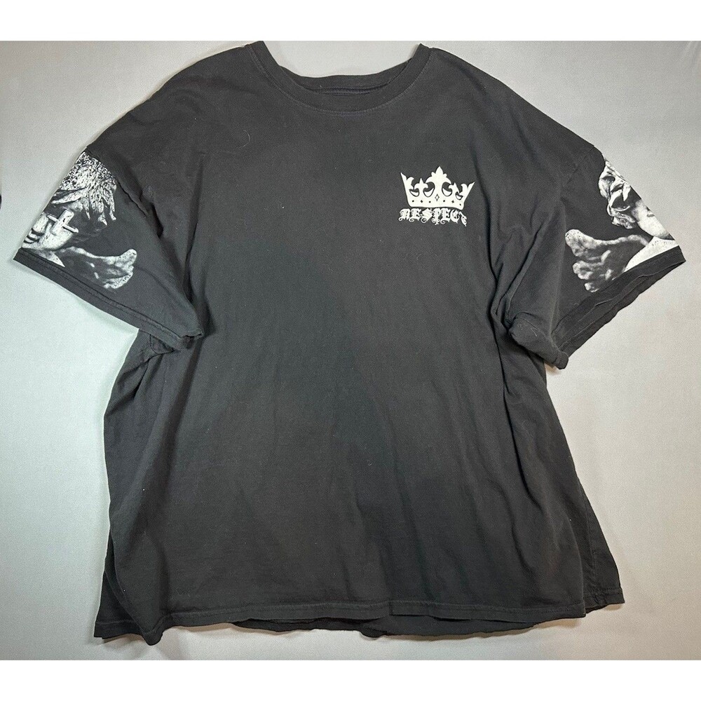 Savage Crew Blessed Black T-Shirt 4XL Crown Cross Graphic Tee